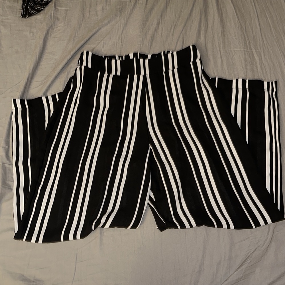 Live To Be Spoiled Striped Flared Pants - Picture 2 of 3